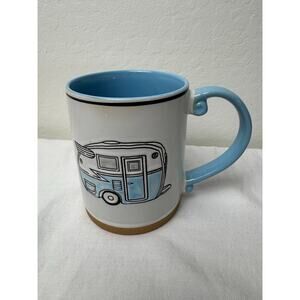 Camper Time, Ceramic White and Baby Blue 16 OZ  Mug